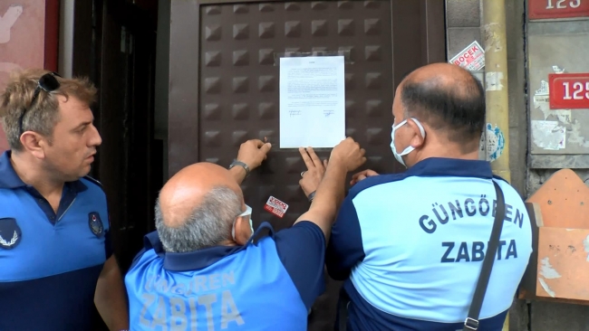 Güngören'de yıkılma tehlikesi olan bina boşaltıldı